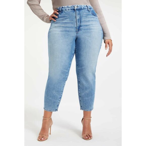 Good American Light Blue Ankle Jeans - Picture 1 of 7